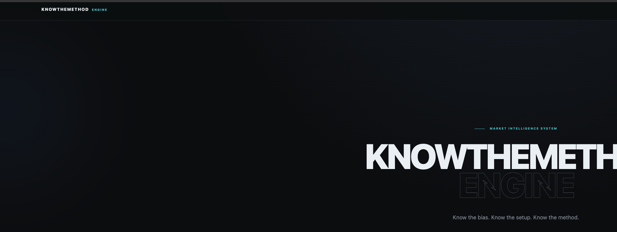 KnowTheMethod Pro Engine home screen